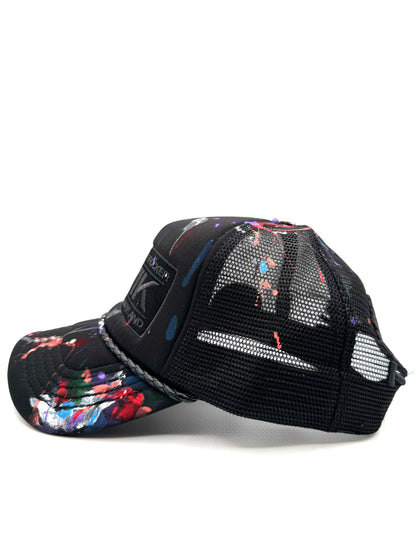 ALL BLACK FAMILY AND FRIENDS PAINTED TRUCKER HAT