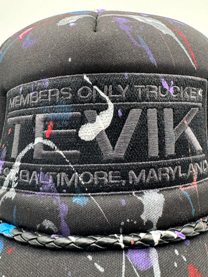 ALL BLACK FAMILY AND FRIENDS PAINTED TRUCKER HAT